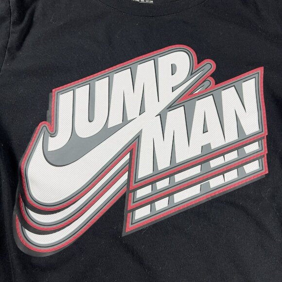 Nike Air Jordan Jump Man T-Shirt Black Boys Size Medium - Picture 2 of 7